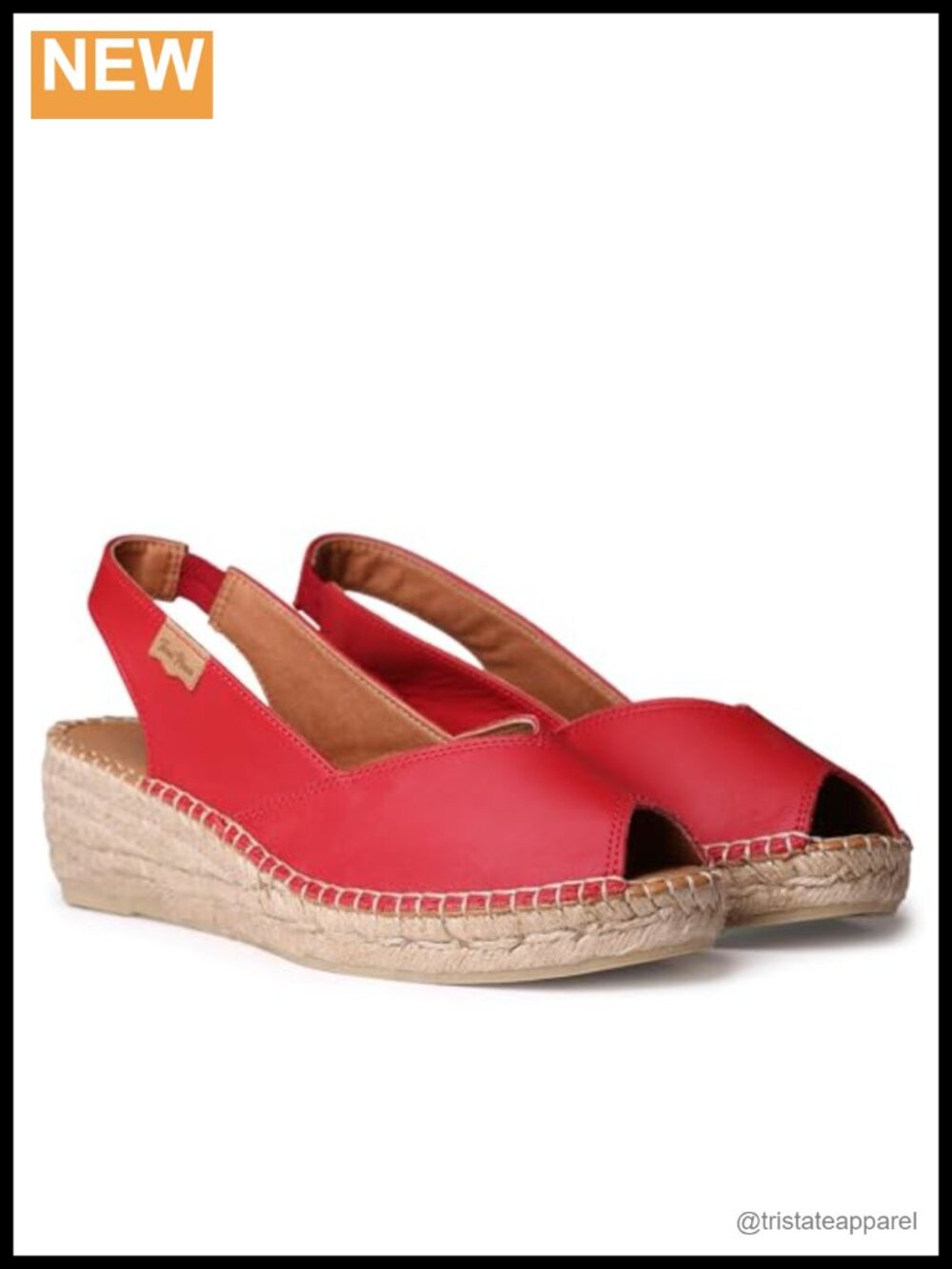 Leather wedge espadrilles with platform heel